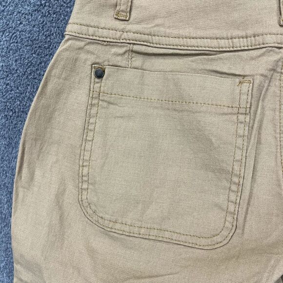 Flamingo Pants Womens Medium Tan Khaki Wide Leg Crop Mid Rise - Picture 14 of 16